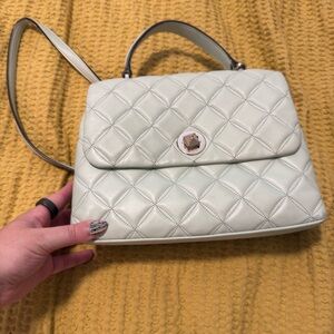 Elegant Light Blue Kate Spade Quilted Handbag